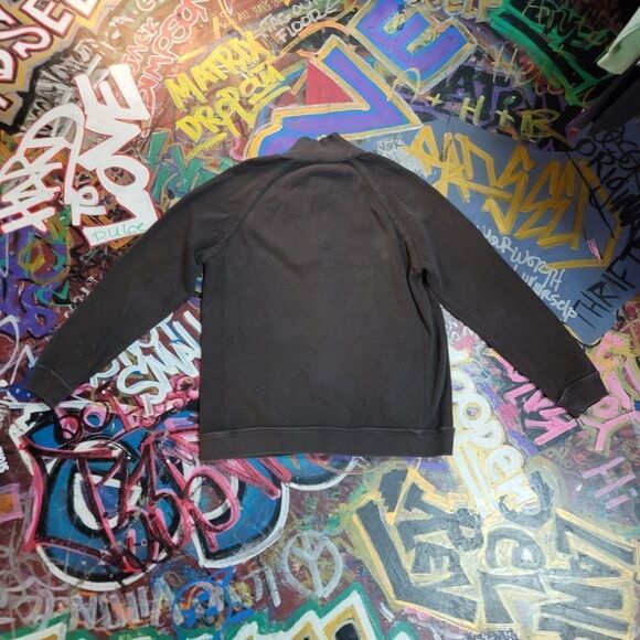 Volcom button-up sweatshirt, size XXL, charcoal gray raglan casual streetwear - Picture 8 of 10